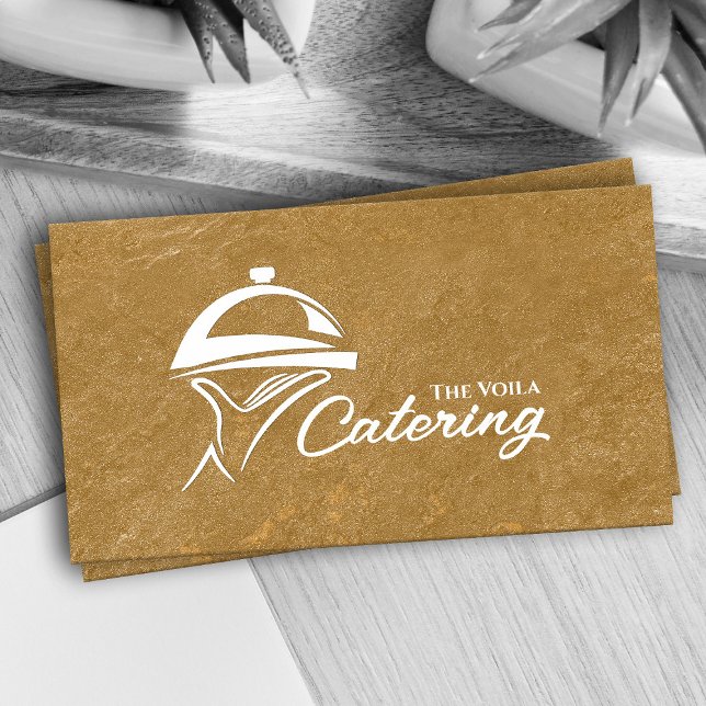 White Catering Tray Ornament Business Card (Creator Uploaded)