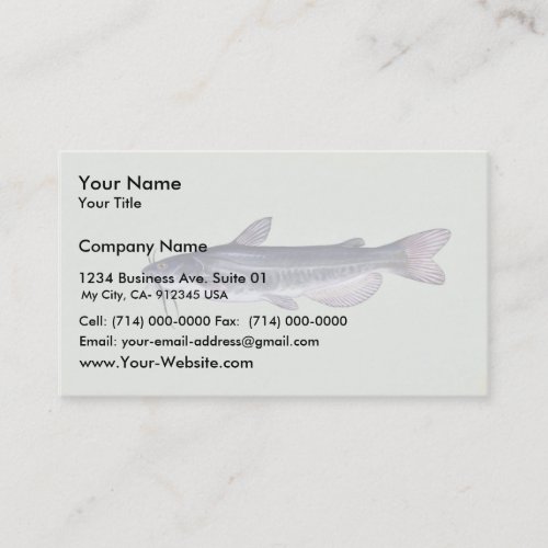 White catfish business card template