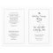 White Catholic Wedding Ceremony Program
