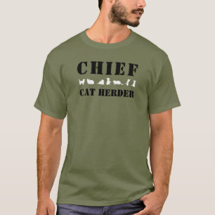 White Cats Chief Cat Herder T-Shirt