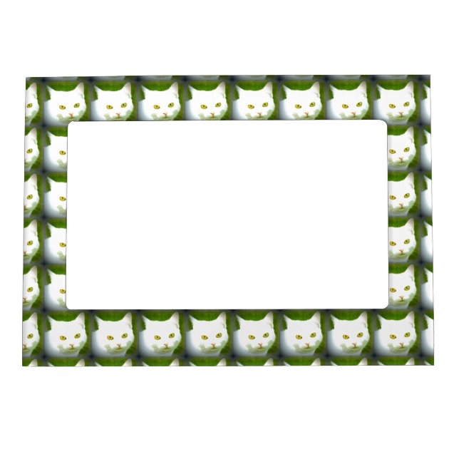 white cats magnetic frame (Front)