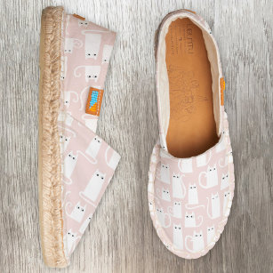 White Cats on Pink Espadrilles