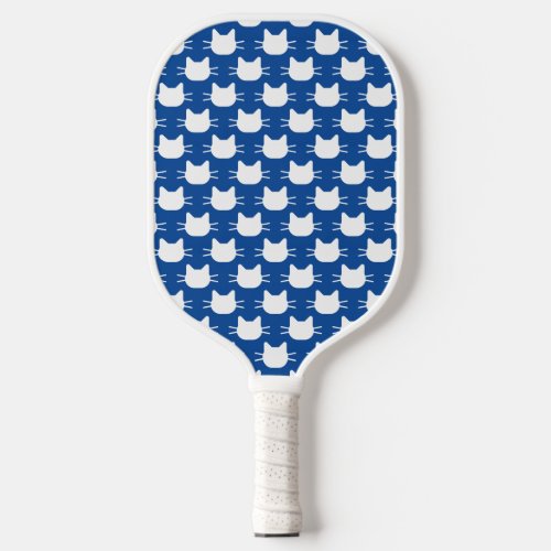 White Cats Tiled Design Pickleball Paddle