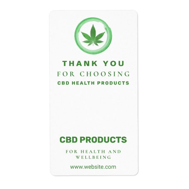 White CBD Box Packaging Labels (Front)