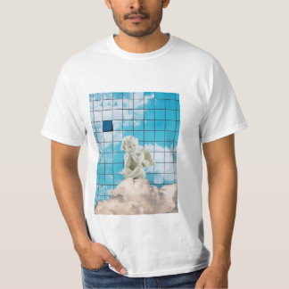 White Celestial Angel Sacred Minimal Illustration T-Shirt
