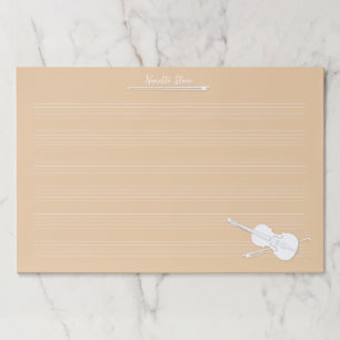White Cello Custom Beige Giant Music Manuscript Paper Pad