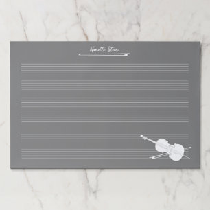 White Cello Custom Grey Giant Music Manuscript Paper Pad