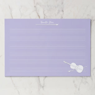 White Cello Custom Lavender Giant Music Manuscript Paper Pad