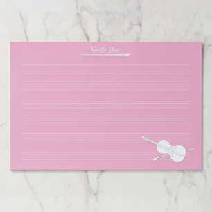 White Cello Custom Pink Giant Music Manuscript Paper Pad