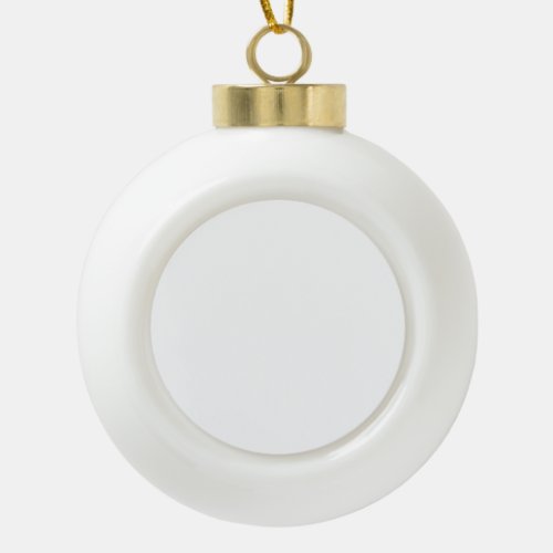 White Ceramic Ball Christmas Ornament