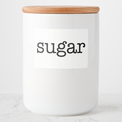 White Ceramic Kitchen Canisters Home Food Storage  Food Label