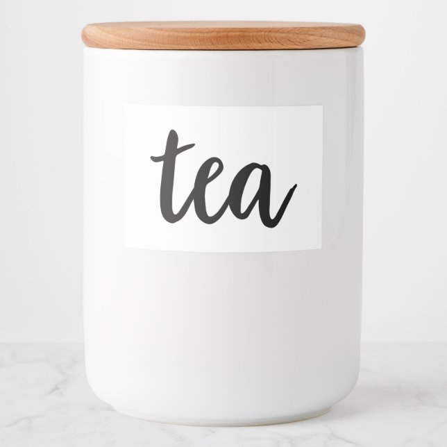 White Ceramic Kitchen Canisters Home Food Storage  Label (Front)