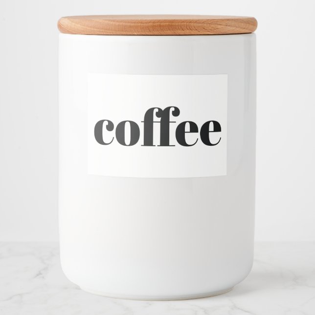 White Ceramic Kitchen Canisters Home Food Storage  Label (Front)