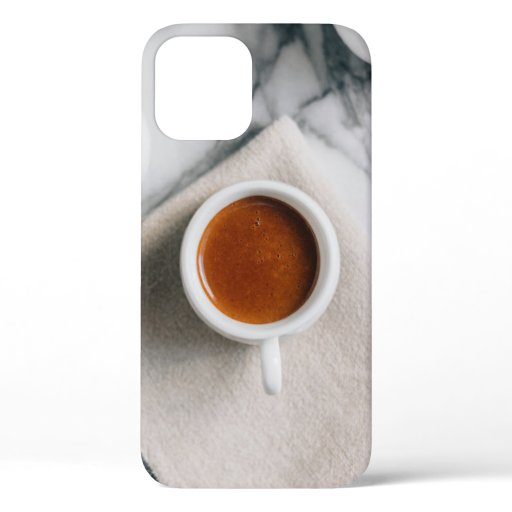 WHITE CERAMIC TEACUP FILLED WITH RED LIQUID iPhone 12 CASE