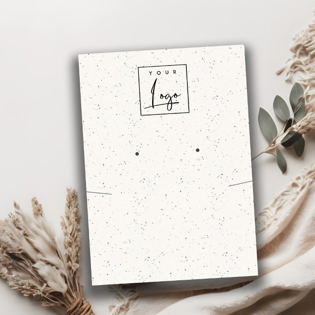 White Ceramic Texture Earing Necklace Display Business Card (Creator Uploaded)