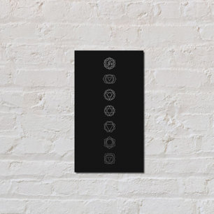 White Chakras Meditation Business Card