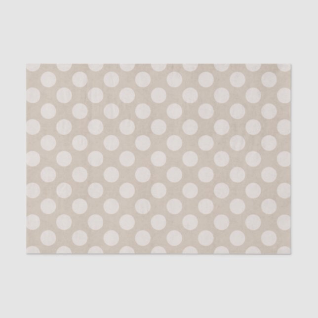 White Chalk Polka Dot Print Tissue Paper (Front)