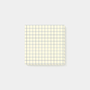 White Checkered Pattern Clean Grid Design Office Post-it Notes