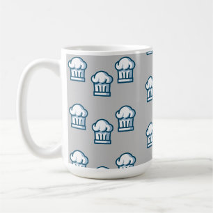 White chef hats on grey coffee mug