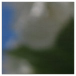 white cherry blossom in spring against a blue sky fabric