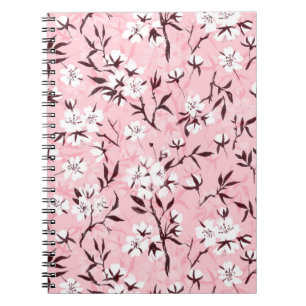 White cherry blossom notebook
