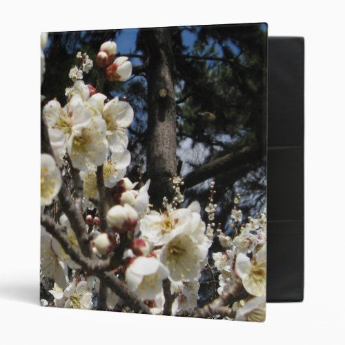 White Cherry Blossom  Sakura  サクラ桜 3 Ring Binder