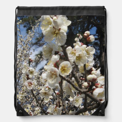 White Cherry Blossom  Sakura  サクラ桜 Drawstring Bag