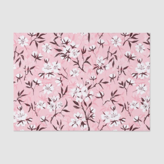 White cherry blossom tissue paper (Front)