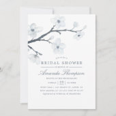White Cherry Blossoms Bridal Shower Invitation (Front)