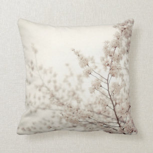 White Cherry Blossoms - Central Park Spring Throw Pillow