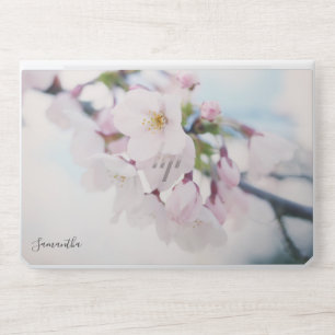 White Cherry Blossoms Floral Personalized HP Laptop Skin