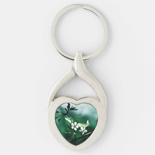 White Cherry Blossoms Keychain (Front)