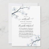 White Cherry Blossoms Online Virtual Wedding Invitation (Front)