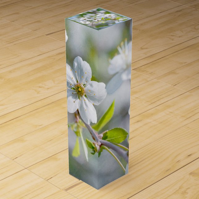 White Cherry Flower Wine Gift Box (Front)