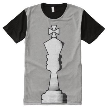 White Chess King All-Over-Print Shirt