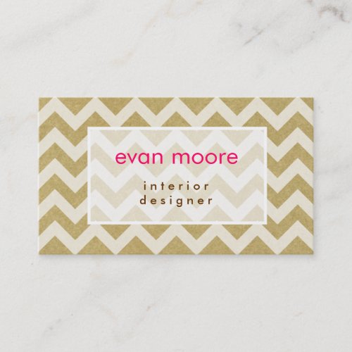 White Chevron Business cards
