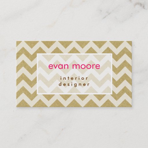 Customizable White Chevron Business cards