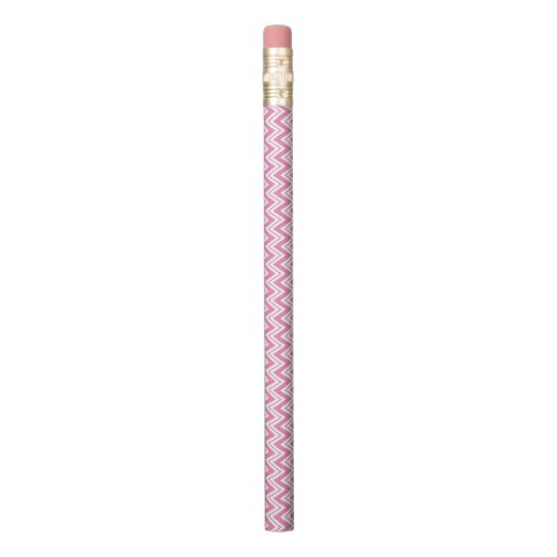 White Chevron On Pink Background Pencil