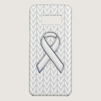 White Chevrons Knit Ribbon Awareness Print Case-Mate Samsung Galaxy S8 Case