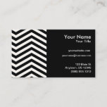 White Chevrons on Customizable Background Business Card