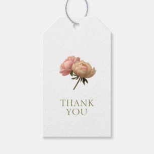 White Chic Rose Wedding Thank You Gift Gift Tags