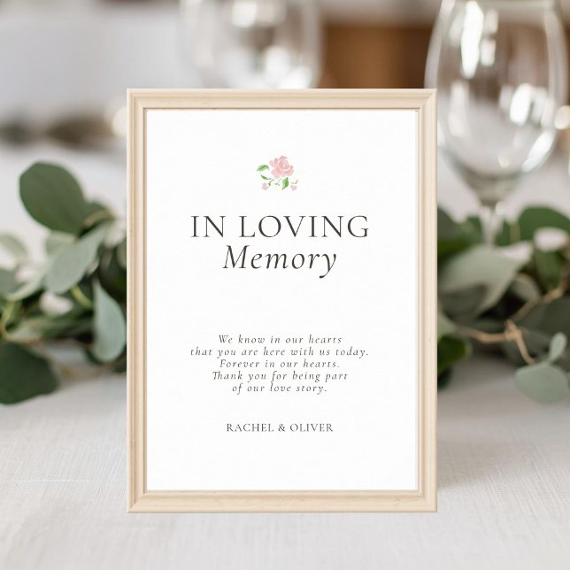 White | Chic Wedding In Loving Memory Poster (Creator Uploaded)