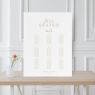 White Chic Wildflower 9 Table Wedding Foam Board
