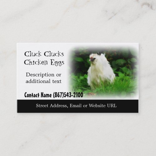 White Chicken _ Chicken Farm or Poultry Products Business Card