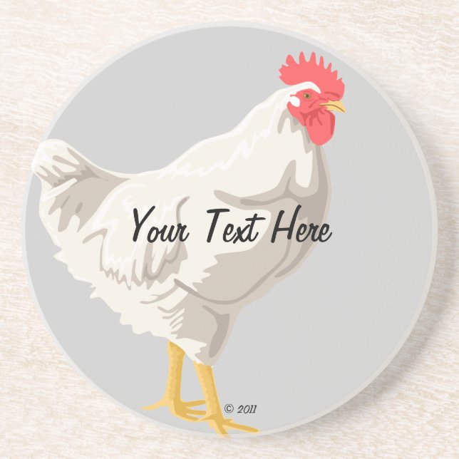 White Chicken Coaster (Front)