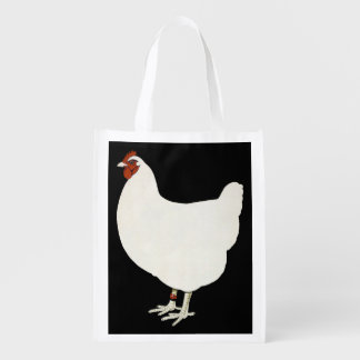 White Chicken Grocery Bag