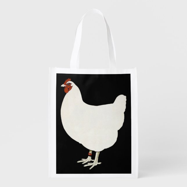 White Chicken Grocery Bag (Front)