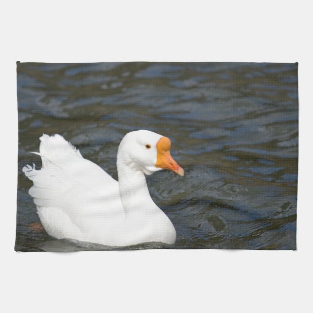 White Chinese Goose Kitchen Towel (Horizontal)