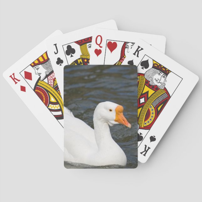 White Chinese Goose Poker Cards (Back)