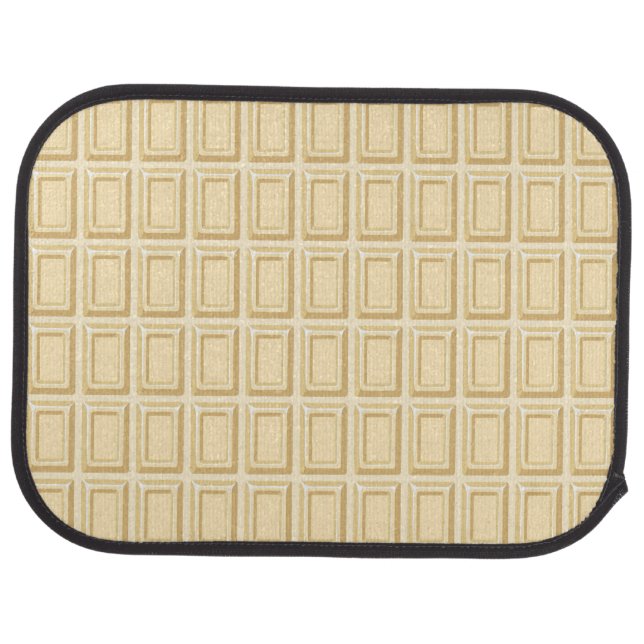 White Chocolate Bar Texture Car Floor Mat (Rear)